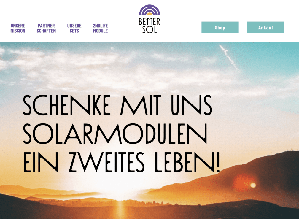 Die Home-Seite von better-sol.com